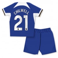 Camiseta Chelsea Ben Chilwell #21 Primera Equipación para niños 2023-24 manga corta (+ pantalones cortos)